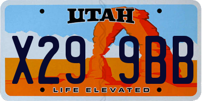 UT license plate X299BB
