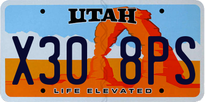 UT license plate X308PS