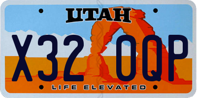 UT license plate X320QP