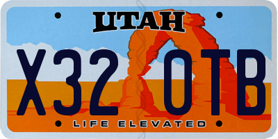 UT license plate X320TB