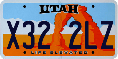 UT license plate X322LZ