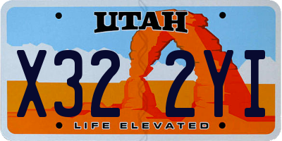 UT license plate X322YI