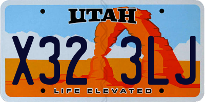 UT license plate X323LJ
