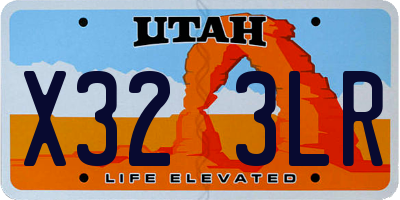 UT license plate X323LR