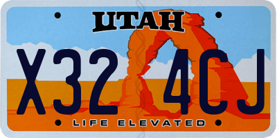UT license plate X324CJ