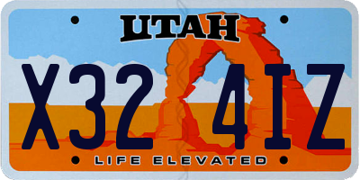 UT license plate X324IZ