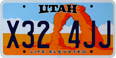 UT license plate X324JJ