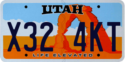 UT license plate X324KT
