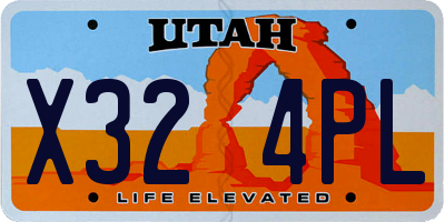 UT license plate X324PL