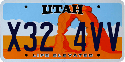 UT license plate X324VV