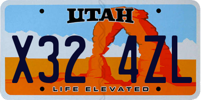 UT license plate X324ZL