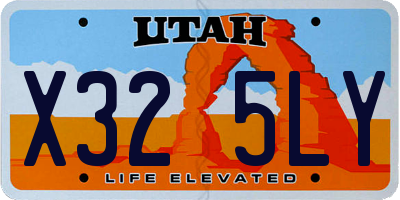 UT license plate X325LY