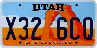 UT license plate X326CQ
