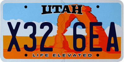 UT license plate X326EA