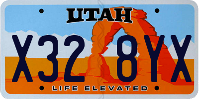 UT license plate X328YX