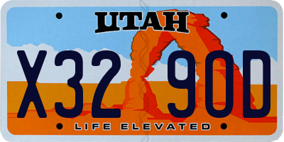 UT license plate X329OD