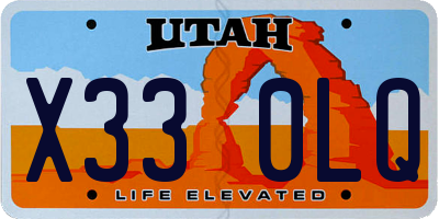 UT license plate X330LQ