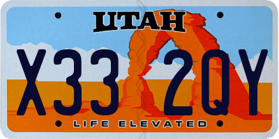 UT license plate X332QY