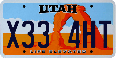 UT license plate X334HT
