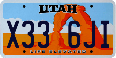 UT license plate X336JI