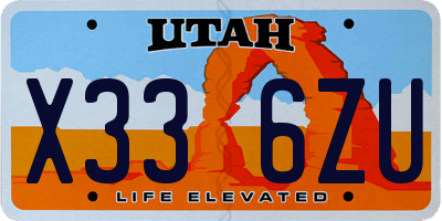UT license plate X336ZU