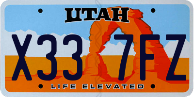 UT license plate X337FZ
