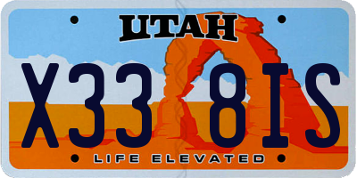 UT license plate X338IS