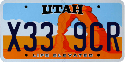 UT license plate X339CR