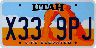 UT license plate X339PJ
