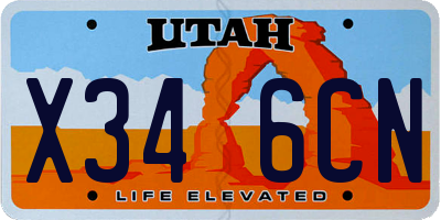 UT license plate X346CN