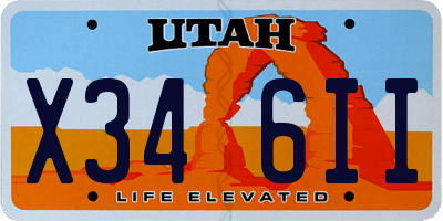 UT license plate X346II