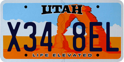 UT license plate X348EL