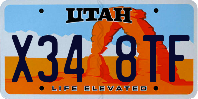 UT license plate X348TF