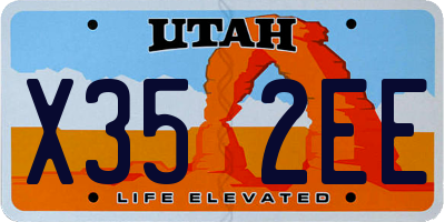 UT license plate X352EE