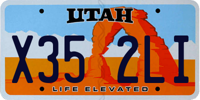 UT license plate X352LI