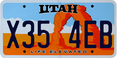 UT license plate X354EB