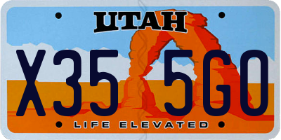 UT license plate X355GO