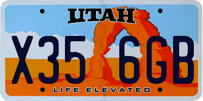 UT license plate X356GB