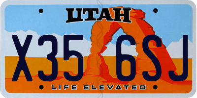UT license plate X356SJ