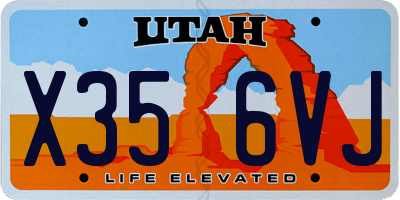 UT license plate X356VJ