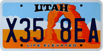 UT license plate X358EA