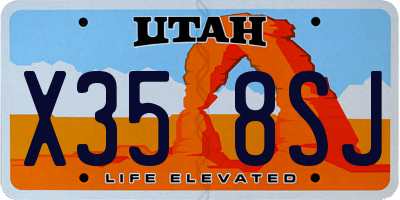 UT license plate X358SJ