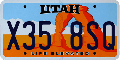 UT license plate X358SQ