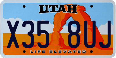 UT license plate X358UJ