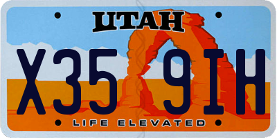 UT license plate X359IH