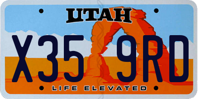 UT license plate X359RD