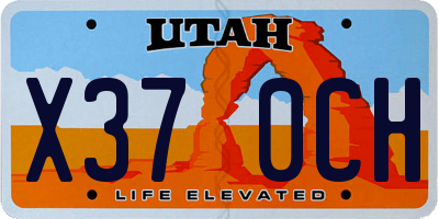UT license plate X370CH