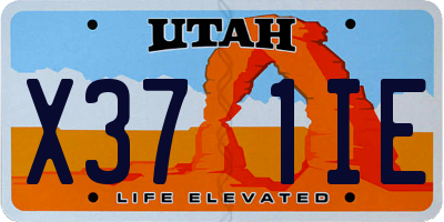 UT license plate X371IE