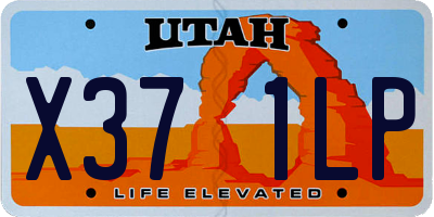UT license plate X371LP