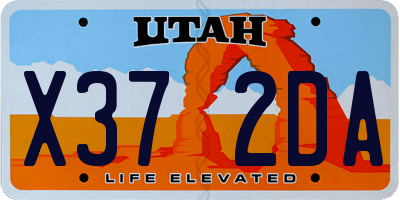 UT license plate X372DA